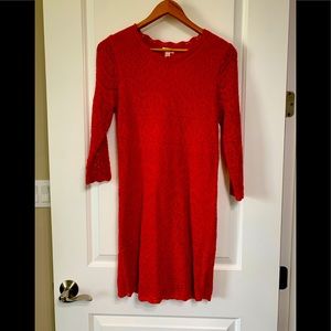 Girls red knit dress